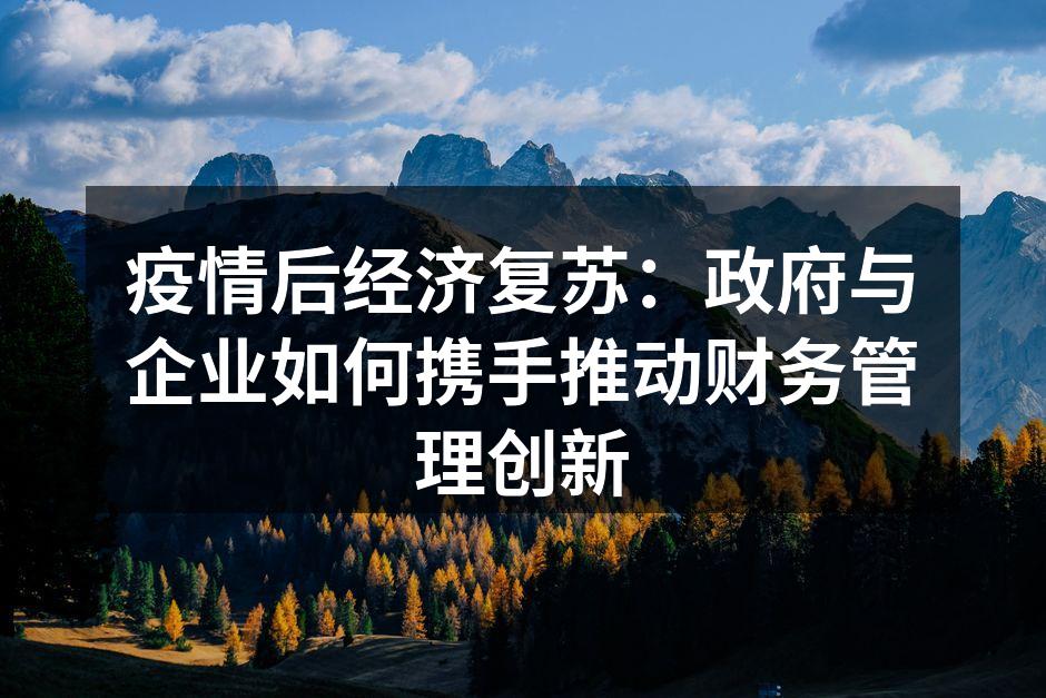 疫情后经济复苏：政府与企业如何携手推动财
